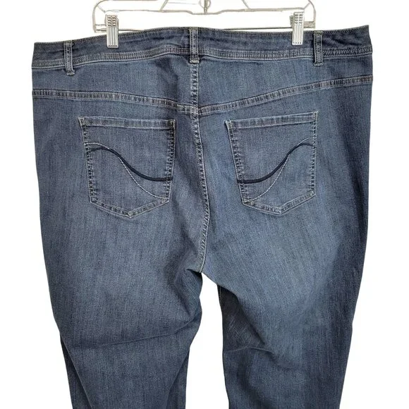 Lane Bryant 24 Jeans Straight Leg Genius Fit Denim Stretch Denim Classic Pockets - Picture 6 of 13